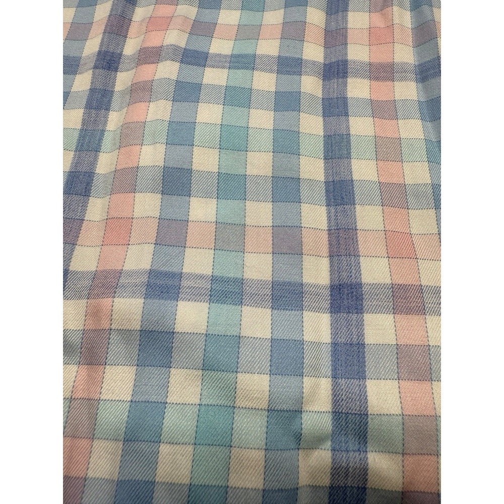 Peter Millar Button Down Men's Large Blue Multicolor Pastel Gingham Check Shirt - Picture 8 of 8
